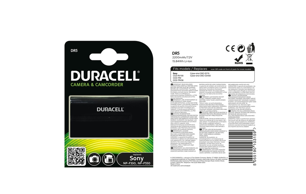 Baterie Duracell DR5 - NP-530 - 7.2v 2200mAh - Li-Ion