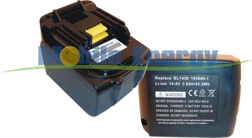 Baterie MAKITA BDA340 / BDF440 / BFR440 / BFR 540 / SHR162 / BML145 / BTP130 / BTW250 / BTW440 / TD130 - 14.4V 3.0Ah - Li-Ion