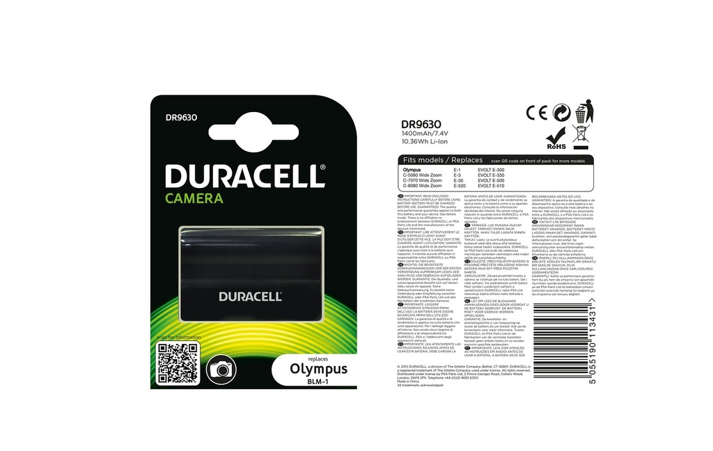 Baterie Duracell Olympus BLM-1 -7.2v 1600mAh - Li-Ion