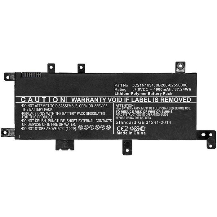 Baterie Asus ViviBook R542U / F542UA / A580B /  A580UR / A580UF - 7.6v 5000mAh - Li-Pol