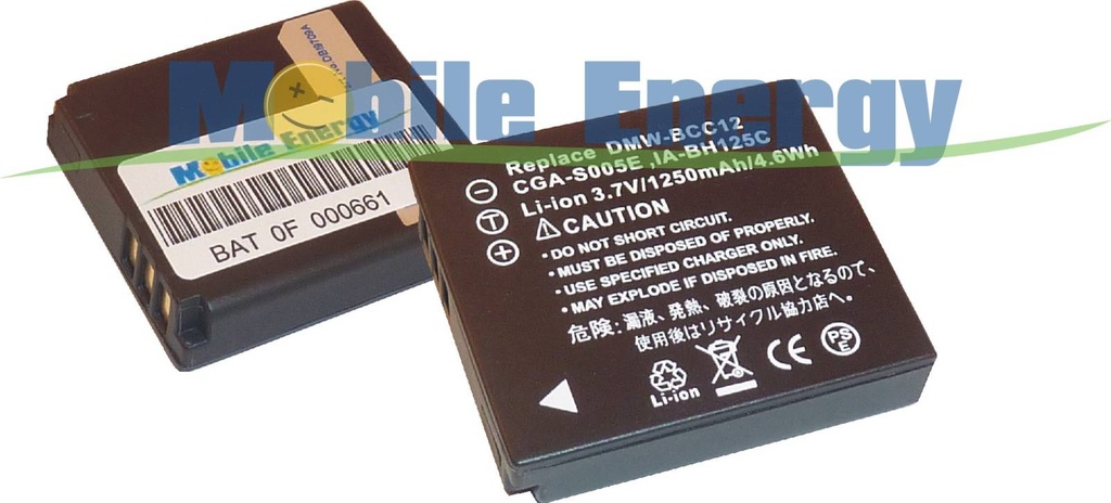 Baterie PANASONIC Lumix DMC-FS1 / FS2 / FX01 / FX07 / FX3 / FX9 / FX10 / FX12 / FX10 / FX100 / FX180 -  3.7v 1100mAh - Li-Ion