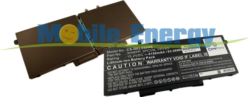 Baterie DELL Latitude 5401 / 5410 / 5411 / 5501 / 5510 / 5511 / Precision 3540 / Inspiron 7500 - 15.2V 3900mAh - Li-Ion