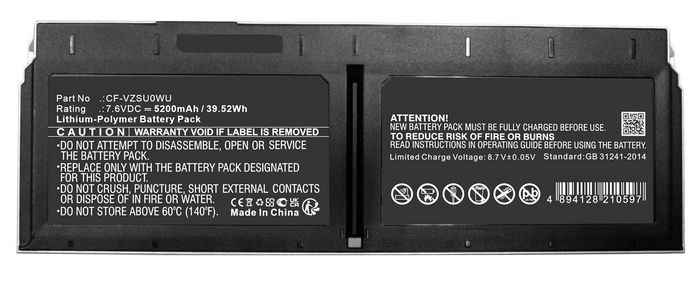 Baterie PANASONIC Toughbook CF-XZ6 - 7.6v 2600mAh - Li-Pol