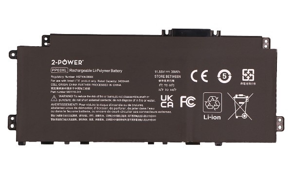 Baterie Pavilion X360 14-DWxxx / Pavilion x360 13-BB - 11.55v 3400mAh - Li-Pol