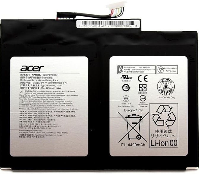 Baterie ACER Enduro T1 ET110-31W / Switch 7 BE SW713-51GNP 37 - 7.6v 4780mAh - Li-Pol