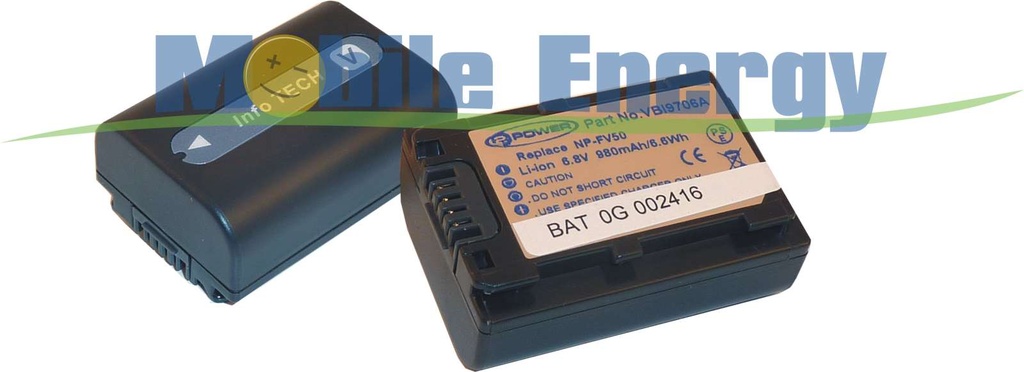 Baterie SONY DCR-30 / DCR-DVD103 / DCR-HC17 / DCR-HC45 / DCR-SR100 / DCR-SX15E / HDE-SX45 / HDR-CX10 - 6.8v 980mAh - Li-Ion