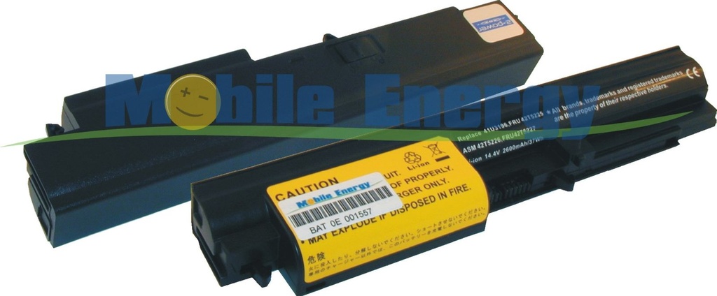 Baterie LENOVO ThinkPad R400 / R61 14"/ R61i 14" / T61 14"/ T61p 14"/ T400 - 14.4V 2600mAh - Li-Ion